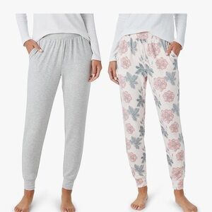 Eddie Bauer Pink and Grey Floral Lounge Pants. 2 pack. Size Large. See pics